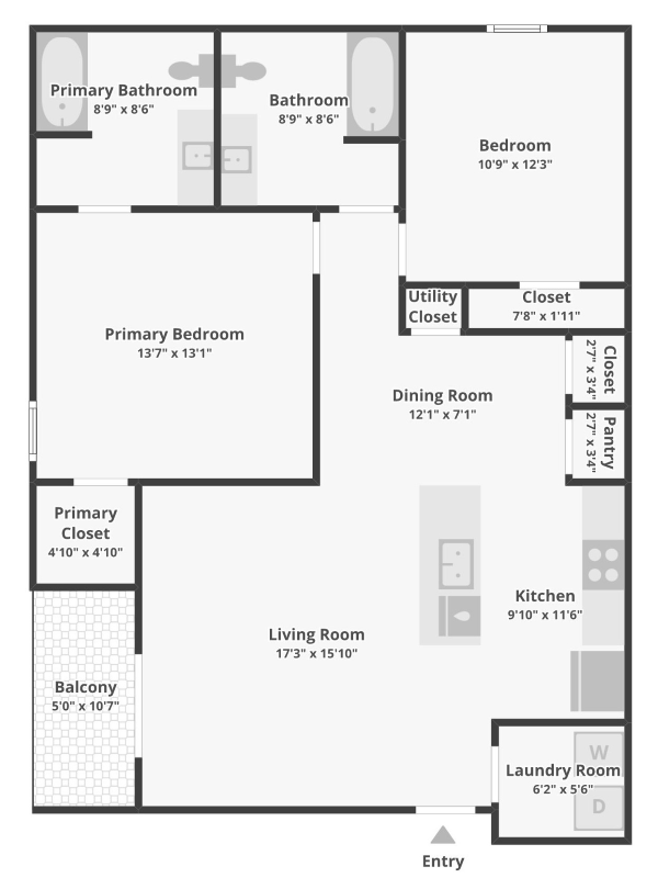 1-Bedroom Floorplan A